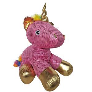 Dan Dee Sparkle Unicorn Large Plush Pink Sequin Stuffed Animal Valentines 25”
